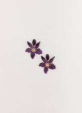 Siesta Flower Earrings - Purple